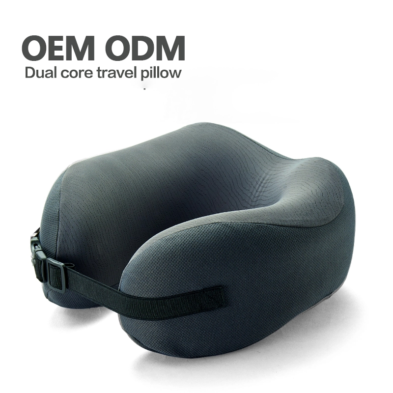 OEM ODM 3D 轮廓支撑设计旅行颈枕，带双记忆海绵芯