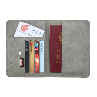优质 PU 皮革旅行护照钱包 RFID 屏蔽护照套