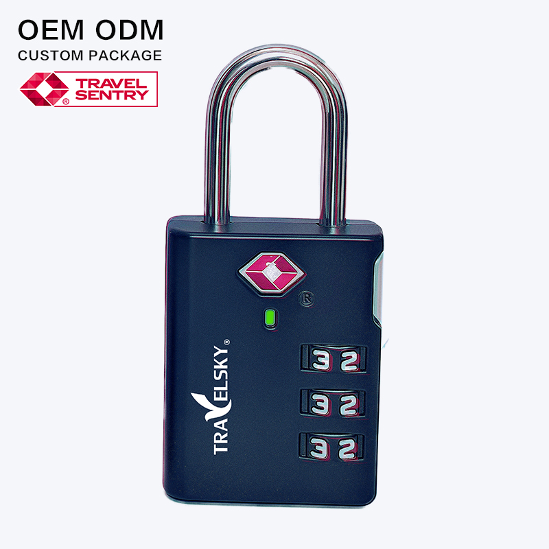 OEM ODM 3 数字 TSA 锁旅行组合挂锁,带 TSA 行李检查状态功能