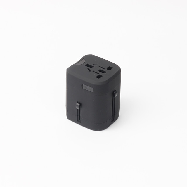 Travelsky 2 flat pins adapter plug 13605-4 多合一旅行插头适配器 2 USB 端口充电器适配器带 AU、US、UK、EU 插头 5