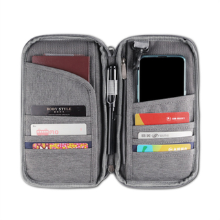 13599D RFID 护照夹 |带腕带的 RFID 屏蔽旅行钱包 | BSCI工厂|信天游